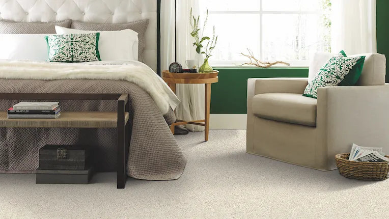 beige carpet in bedroom